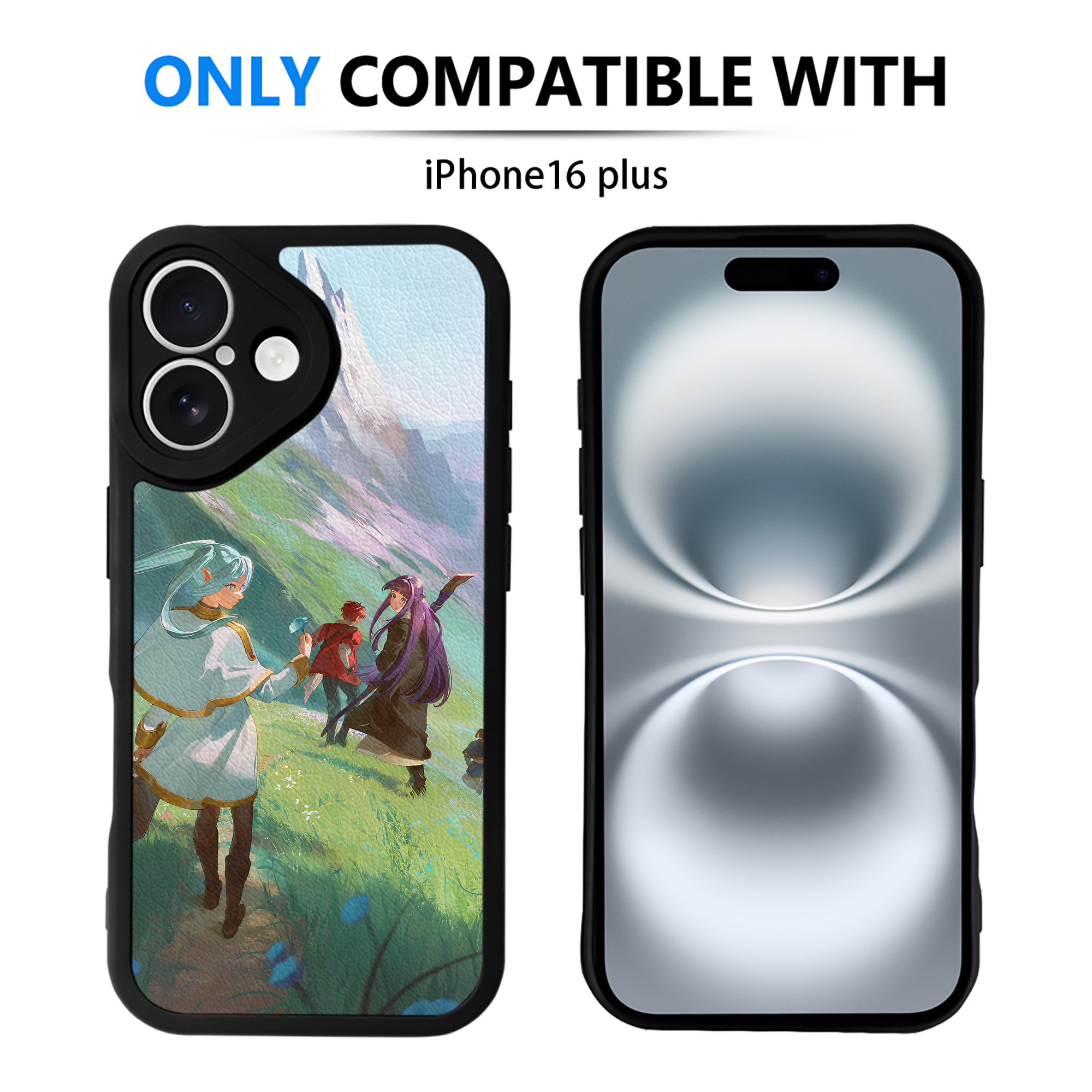 （画像用） 葬送のフリーレン Frieren 【iPhone 16シリーズ対応】シリコンスマホケース（レザー調） 材質：シリコン